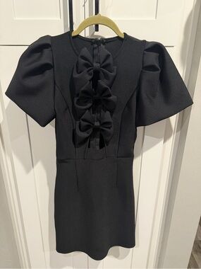 Bow Cut Out Front Mini Dress